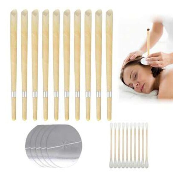 Ear Wax Burning Removal Kit, Includes Cotton Swabs, 10pc - New - Picture 1 of 4